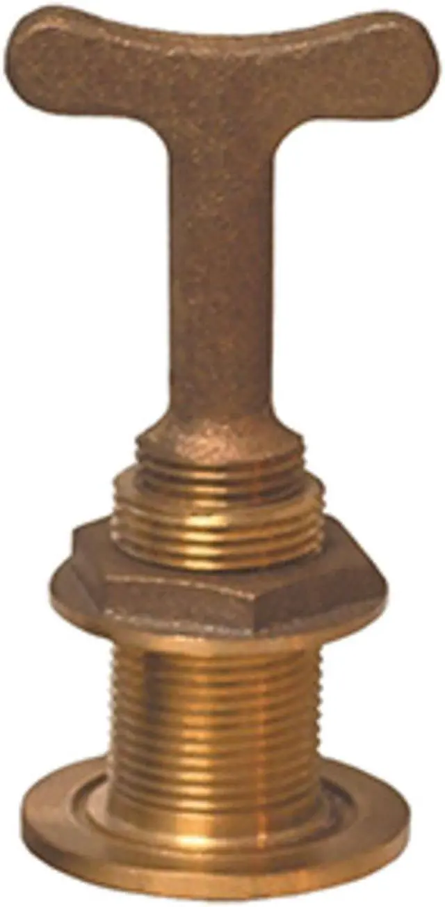 Alt view image 3 of 7 - GROCO GARBOARD DRAIN WITH INSIDE T-HANDLE PLUG