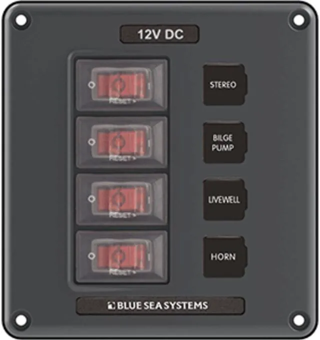 Alt view image 2 of 15 - Breaker/Switch Panel, 4 Pos., Gray