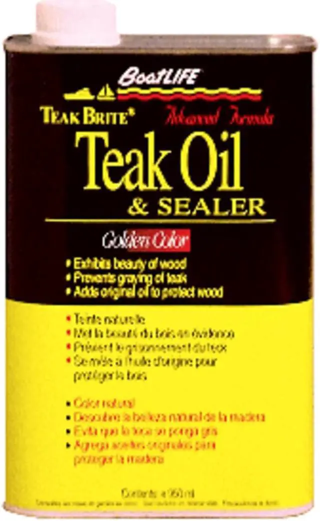 Alt view image 3 of 10 - BOATLIFE 1188 TEAKBRITE OIL GOLDEN 32 FL. OZ.