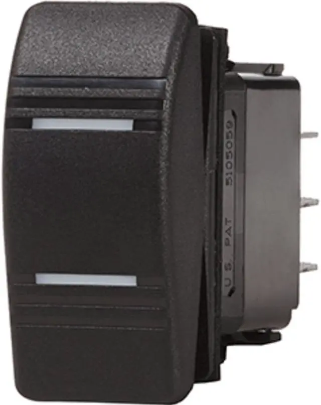 Alt view image 3 of 3 - Blue Sea Contura Switch DPDT Black - ON-ON