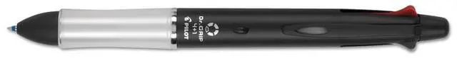 Alt view image 6 of 12 - Pilot Dr. Grip 4 + 1 Multi-Function Pen/Pencil 4 Assorted Inks Black Barrel