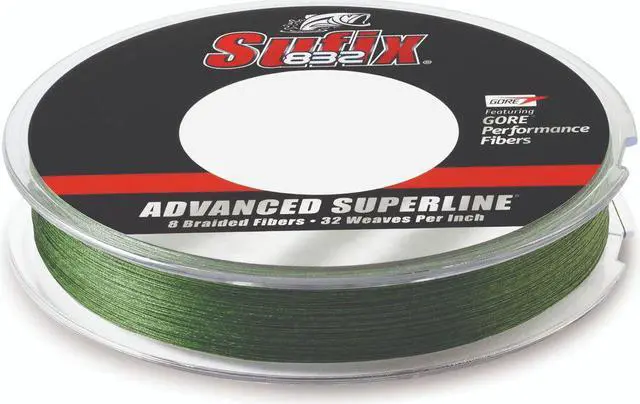 Alt view image 3 of 4 - Sufix 300 Yard 832 Advanced Superline Braid Fishing Line - 10 lb. - Low-Vis Green