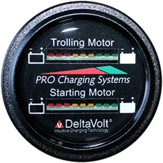 Alt view image 2 of 3 - Dual Pro Battery Fuel Gauge - Marine Dual Read Battery Monitor - 12V/36V System - 15' Battery Cable