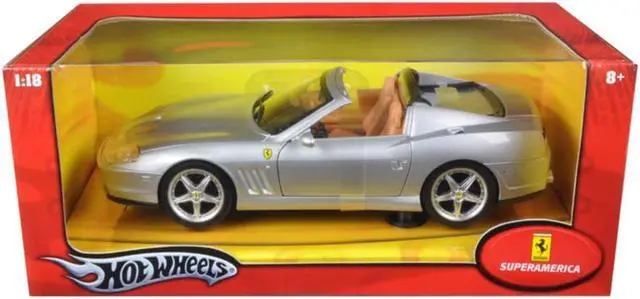 Alt view image 3 of 9 - Hot wheels J2873s Ferrari Super America Diecast Model Silver 1-18 Diecast Model Car