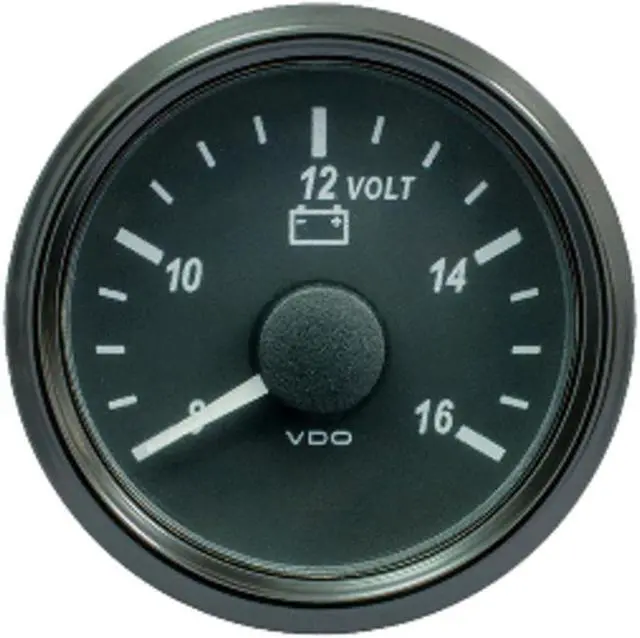 Alt view image 2 of 3 - VDO SINGLEVIU 52MM (2-1/16) VOLTMETER F/ 12V SYSTEMS