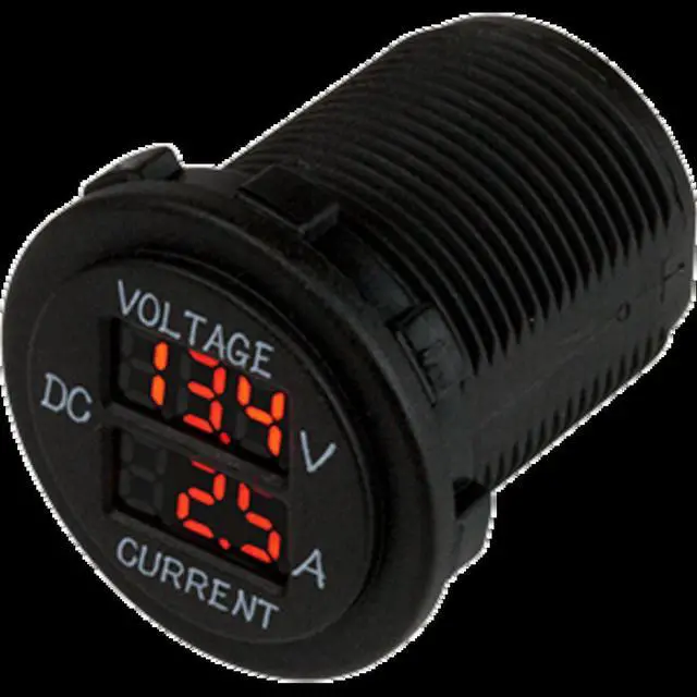 Alt view image 3 of 7 - Sea-Dog Round Voltage & Amp Meter - 6V-30V & 0 Amp - 10 Amp Meter