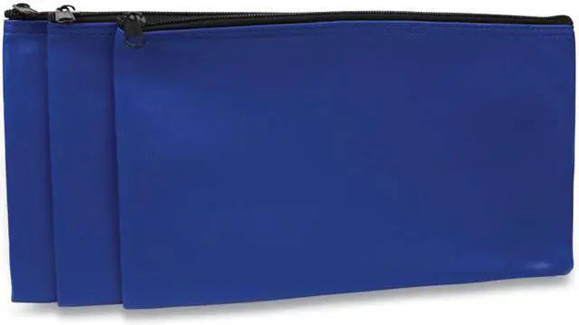 Alt view image 2 of 6 - FABRIC DEPOSIT BAG, LOCKING, 8.5 X 11 X 1, CANVAS, BLUE