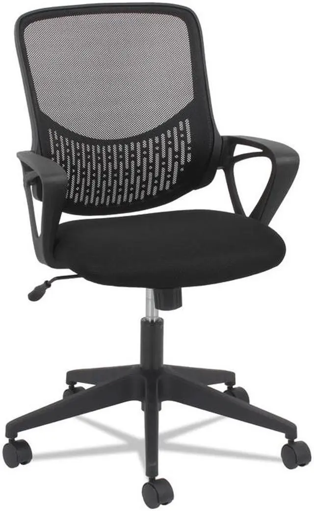 Alt view image 5 of 7 - OIF - OIFMK4718 - Modern Mesh Task Chair, Fixed Triangle Arms, Black
