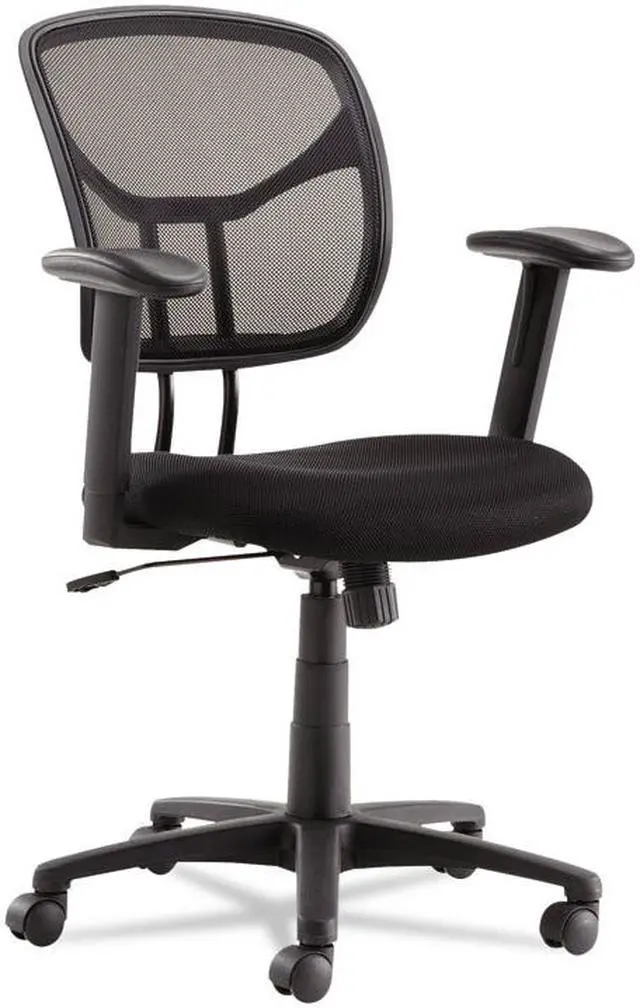 Alt view image 4 of 18 - Oif Swivel/Tilt Mesh Task Chair Height Adjustable T-Bar Arms Black/Chrome MT4818