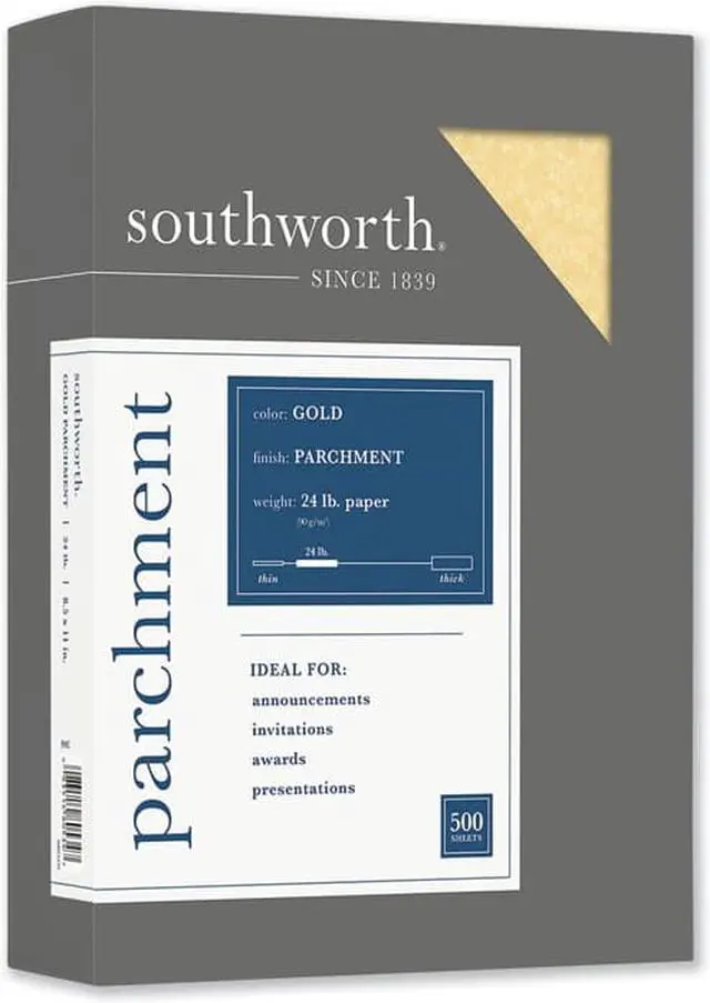 Alt view image 4 of 15 - Southworth Parchment Specialty Paper Blue 24lb 8 1/2 x 11 100 Sheets P964CK336