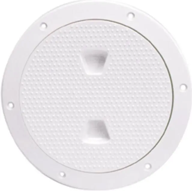 Alt view image 4 of 8 - Beckson DP62-W Screw-Out Deck Plate - 6", White w/Diamond Texture