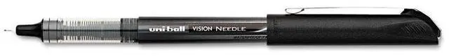Alt view image 2 of 17 - Uni-ball VISION Roller Ball Pen, Bold 1 mm, Black Ink, Black Barrel, Dozen