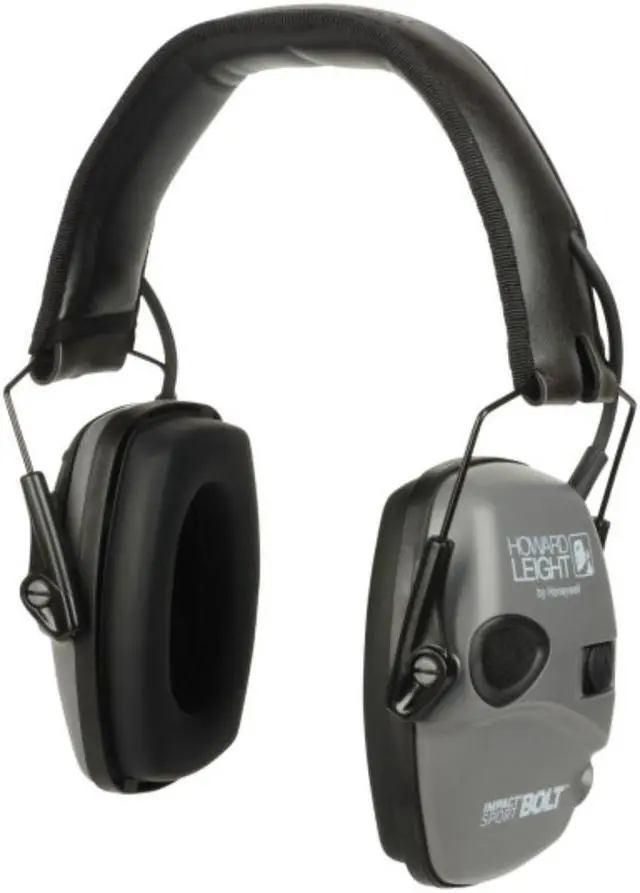 Alt view image 19 of 20 - Howard Leight Impact Sport Bolt, Earmuff, Gray, Electronic, Folding R-02232