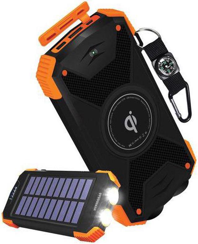 HyperGear Solar 10000mAh Wireless Power Bank - Black