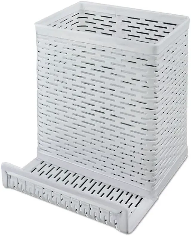 Alt view image 4 of 5 - Artistic Urban Collection Punched Metal Pencil Cup/Cell Phone Stand 3 1/2 x 3 1