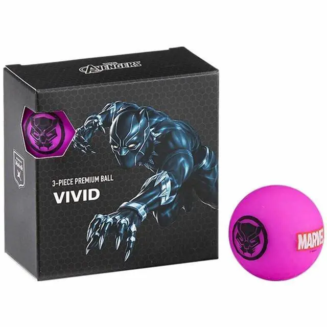 Alt view image 2 of 6 - Volvik 6211 Volvik Marvel Golf Balls 4pk-Black Panther