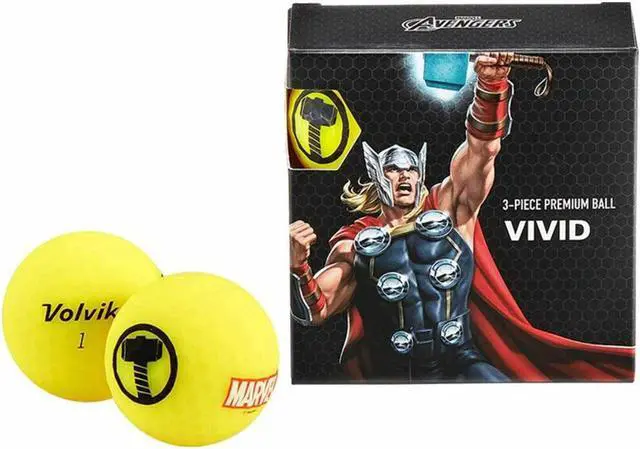 Alt view image 2 of 6 - Volvik 6212 Volvik Marvel Golf Balls 4pk-Thor