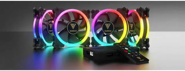 Alt view image 9 of 9 - GAMDIAS AEOLUS M2-1204R 120MM RGB 4 in 1 Fan Pack with Remote Controller, 4-Pack.