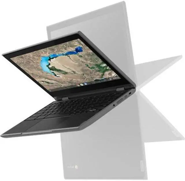 Alt view image 2 of 9 - Lenovo 300e Windows 2nd Gen 81M9007UUS 11.6" Touchscreen 2 in 1 Notebook - HD - 1366 x 768 - Intel Celeron N4120 Quad-core (4 Core) 1.10 GHz - 4 GB RAM - 128 GB SSD - Gray
