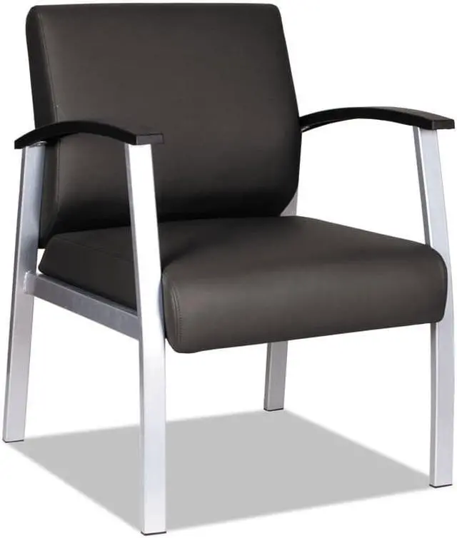 Alt view image 6 of 20 - Alera metaLounge Series Mid-Back Guest Chair, 21.85" x 23.62" x 17.71", Black