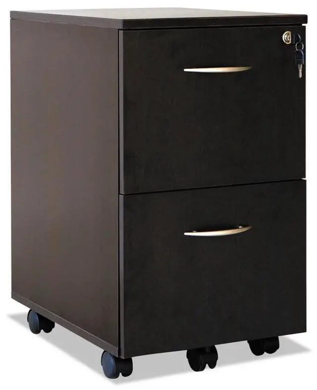 Alt view image 5 of 14 - Alera Valencia Series Mobile File/File Pedestal, 15.38 x 20 x 26.63, Med Cherry