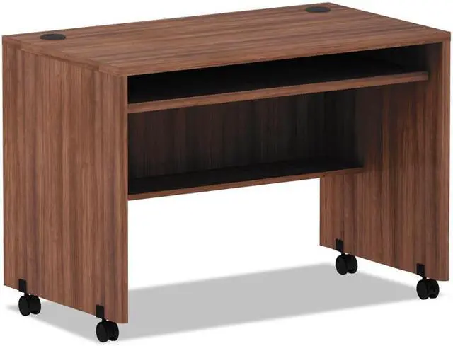 Alt view image 7 of 15 - Alera Valencia Mobile Workstation Desk, 41 3/8 X 23 5/8 X 29 5/8, Med Cherry