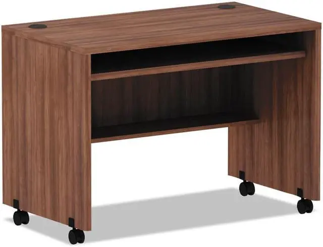 Alt view image 7 of 17 - Alera Valencia Series Mobile Workstation Desk, 41 3/8 X 23 5/8x 29 5/8, Espresso