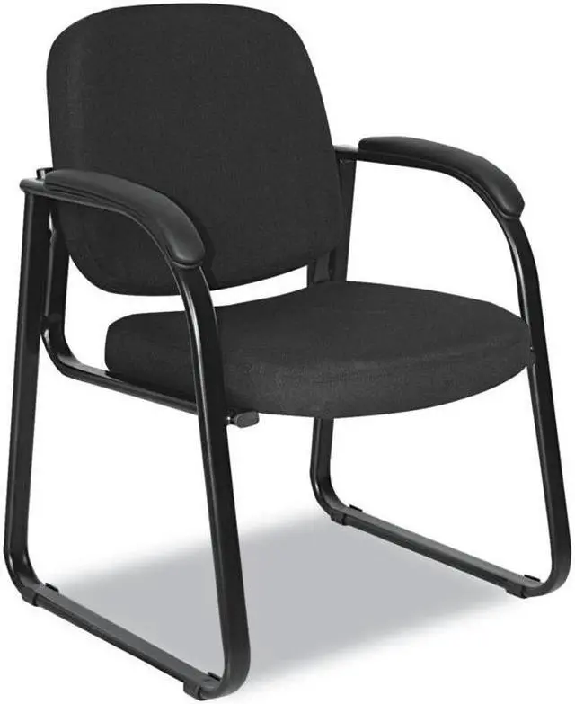Alt view image 12 of 20 - Alera Genaro Series Sled Base Guest Chair Black Vinyl RL43C16