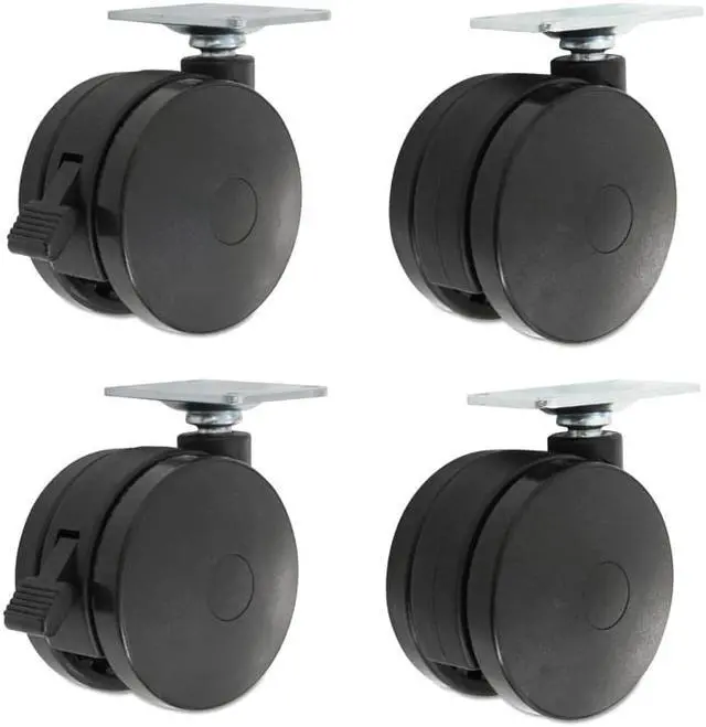 Alt view image 4 of 16 - Alera Casters for Height-Adjustable Table Bases Black 4/Set HT3004
