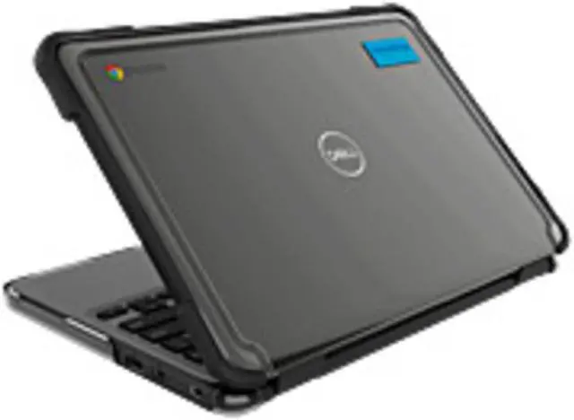 Alt view image 2 of 5 - Gumdrop 06D000 SlimTech Case for Dell Chromebook 3100 Clamshell - Polycarbonate - Frosted Edges - Scratch Protection - Black