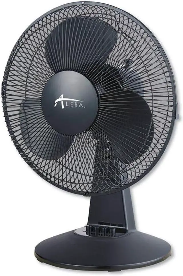 Alt view image 2 of 9 - Alera 12" 3-Speed Oscillating Desk Fan Plastic White FAN122W