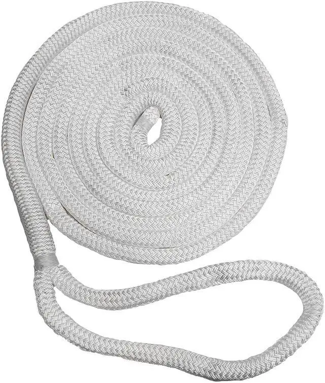 Alt view image 3 of 8 - New England Ropes 1/2" x 25' Nylon Double Braid Dock Line - White