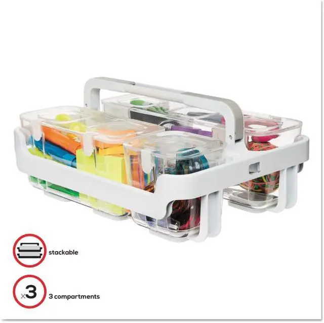 Alt view image 3 of 13 - Large Caddy Organizer Compartment-Clear
