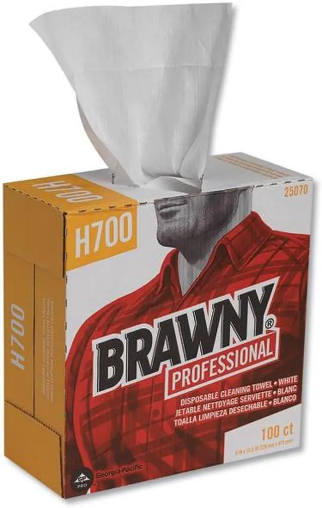 Alt view image 11 of 20 - Brawny Heavy-Duty Shop Towels Cloth 9 1/10 x 16 1/2 100/Box 25070
