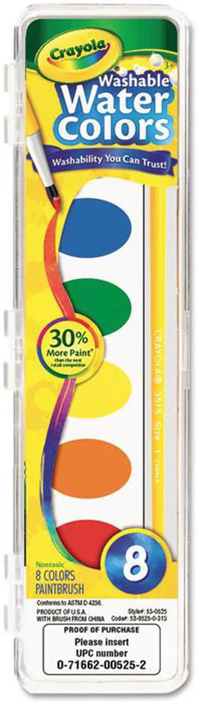 Alt view image 8 of 20 - Binney & Smith 530555 Washable Watercolor Paint  16 Assorted Colors per Pack
