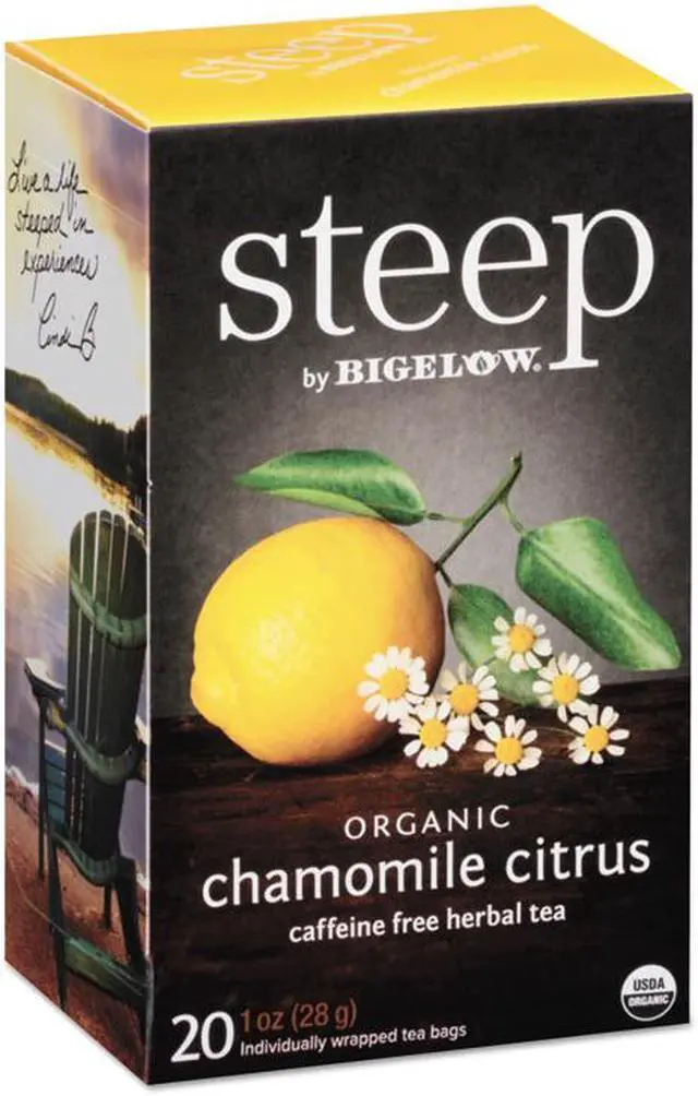 Alt view image 5 of 13 - steep Tea, Lemon Ginger, 1.6 oz Tea Bag, 20/Box 17704