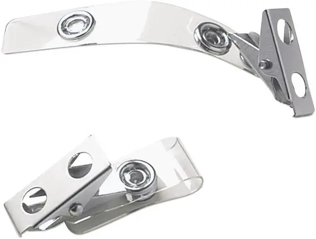 Alt view image 3 of 9 - Baumgartens SICURIX ID Strap Clips, Clear, 25/Pack