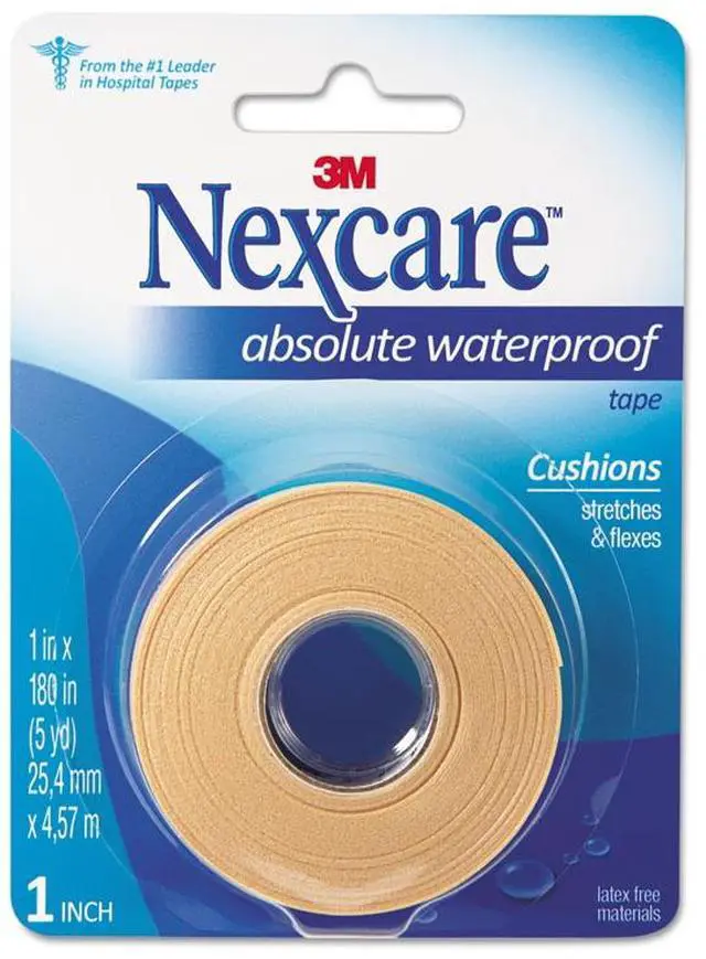 Alt view image 2 of 7 - 3M Nexcare 731 Absolute Waterproof First Aid Tape, Foam, 1" x 180", 1 Pack