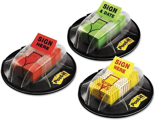 Alt view image 13 of 20 - 3M 680HVSHR High Volume Flag Dispenser Sign Here Red 200 Flags per Dispenser