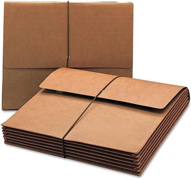 Alt view image 10 of 14 - Smead Extra-Wide 5 1/4" Exp Wallets w/Elastic Cord Redrope Legal Red 71189