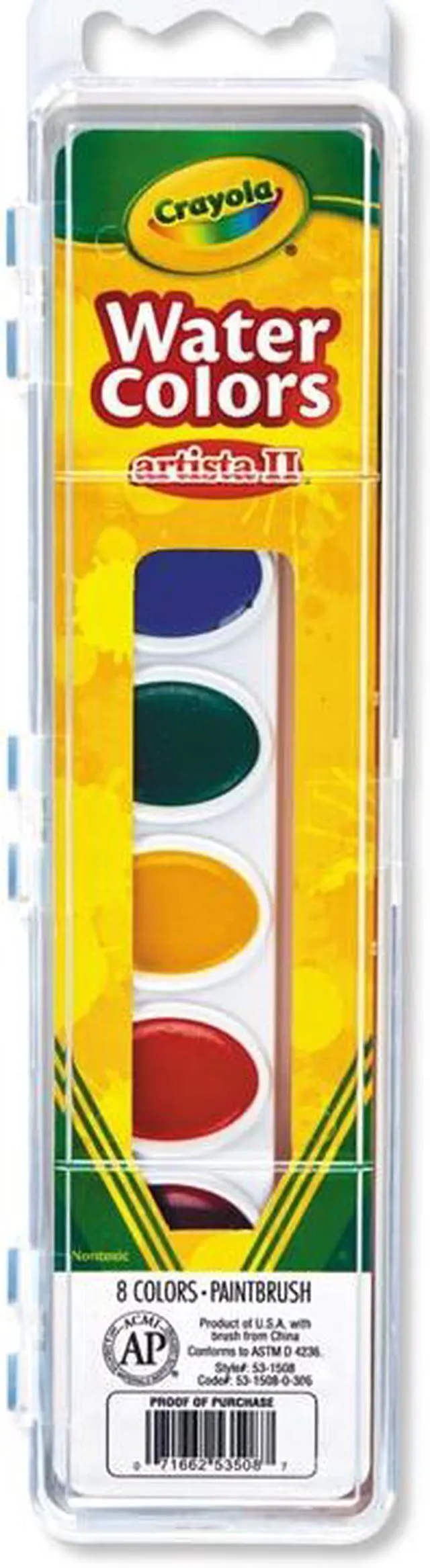 Alt view image 13 of 19 - Crayola Watercolors,8st,Oval,Ast 531508