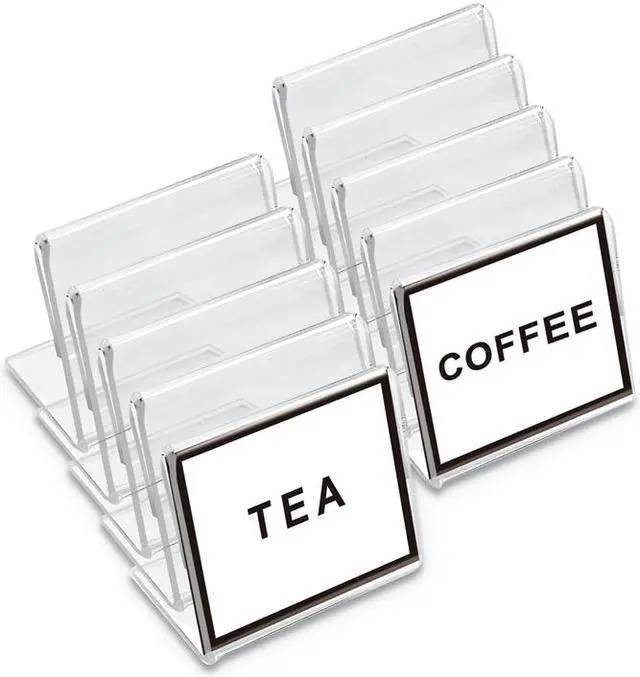 Alt view image 3 of 14 - Universal Mini Table-Top Sign 1 1/2" x 2" Clear 76861