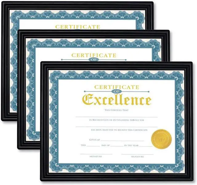 Alt view image 4 of 11 - Universal All Purpose Document Frame 8 1/2 x 11 Insert Black 3/Pack 76848