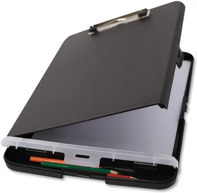 Alt view image 4 of 12 - Universal Storage Clipboard 1/2" Capacity 8 1/2 x 11 2 Compartments Black 40319