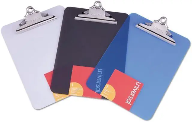 Alt view image 8 of 13 - UNIVERSAL Plastic Clipboard with High Capacity Clip 1" Capacity Holds 8 1/2 x 12 Blue 40307