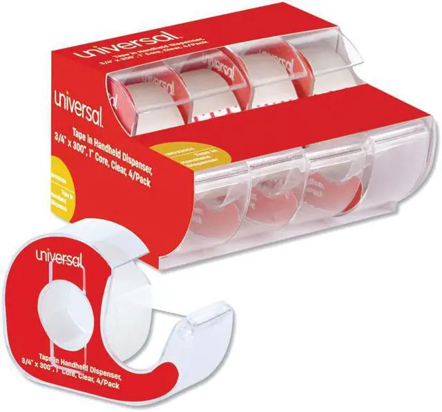 Alt view image 3 of 6 - Universal Invisible Tape with Handheld Dispenser 3/4" x 300" Clear Matte 4 per pack 83504