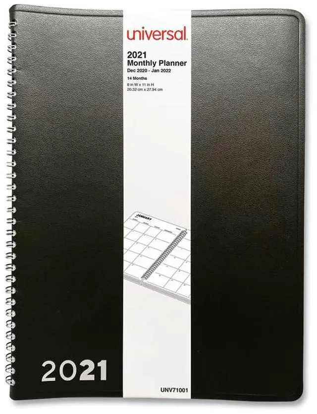 Alt view image 5 of 16 - Universal Monthly Planner 11 x 8 Black 2022 71001