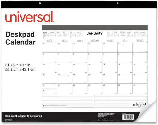 Alt view image 4 of 11 - Universal Desk Pad Calendar, 22 x 17, 2021 71002