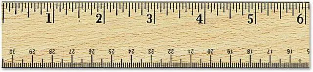 Alt view image 3 of 6 - Universal Flat Wood Ruler Standard/Metric 6" 59024
