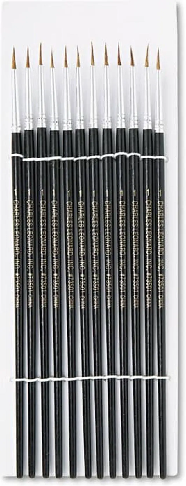 Alt view image 3 of 7 - Charles Leonard Artist Brush Size 8 Camel Hair Round 12/Pack 73508